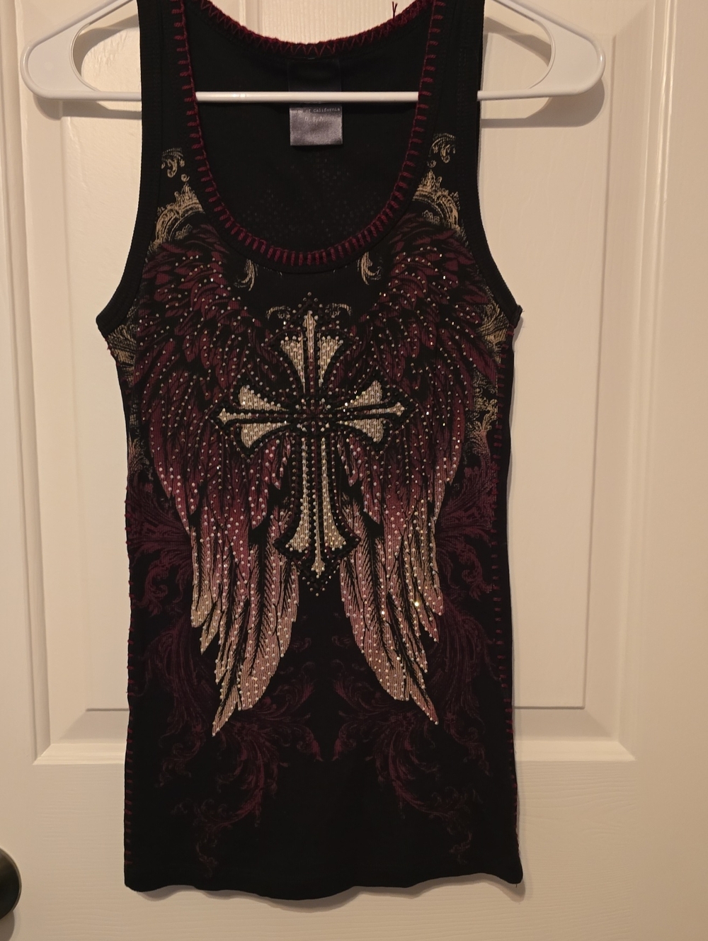 Women's Vocal embelished fitted tank, size M